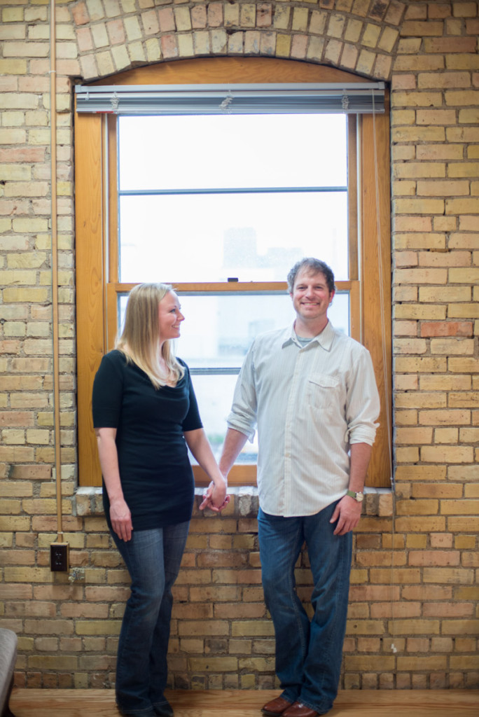 Angie and Marty's studio engagement session in Minneapolis, MN