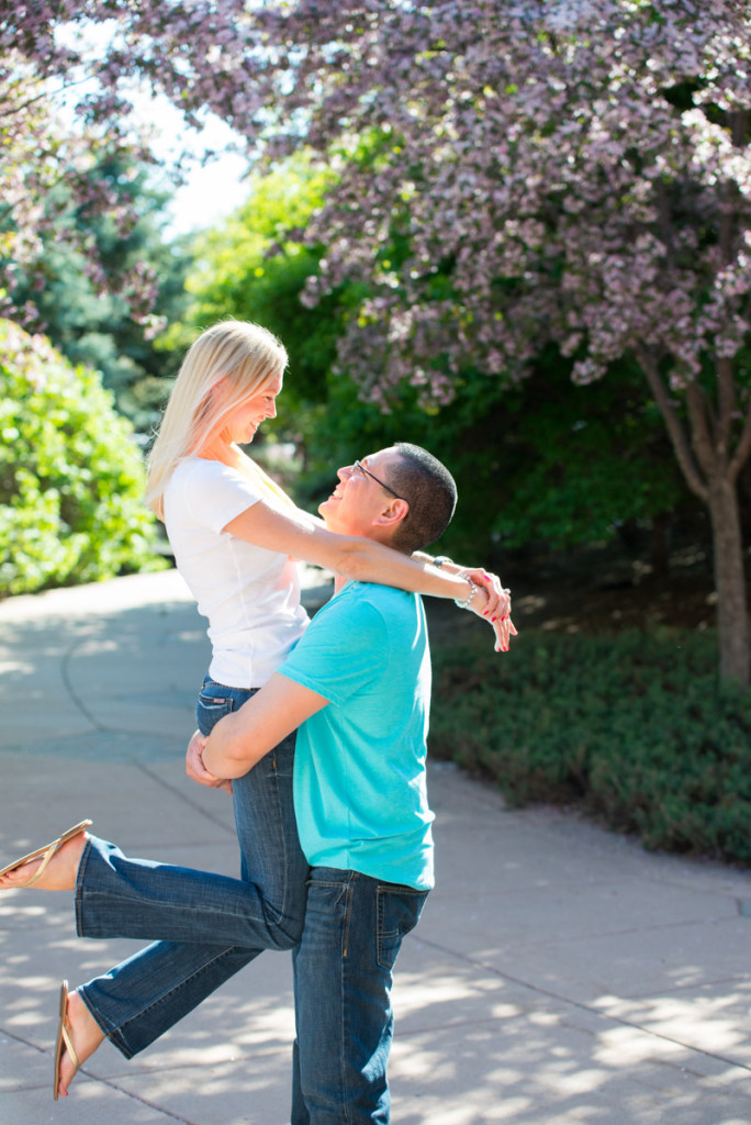 Michelle and Mike's spring engagement at Centennial Lakes in Edina, MN