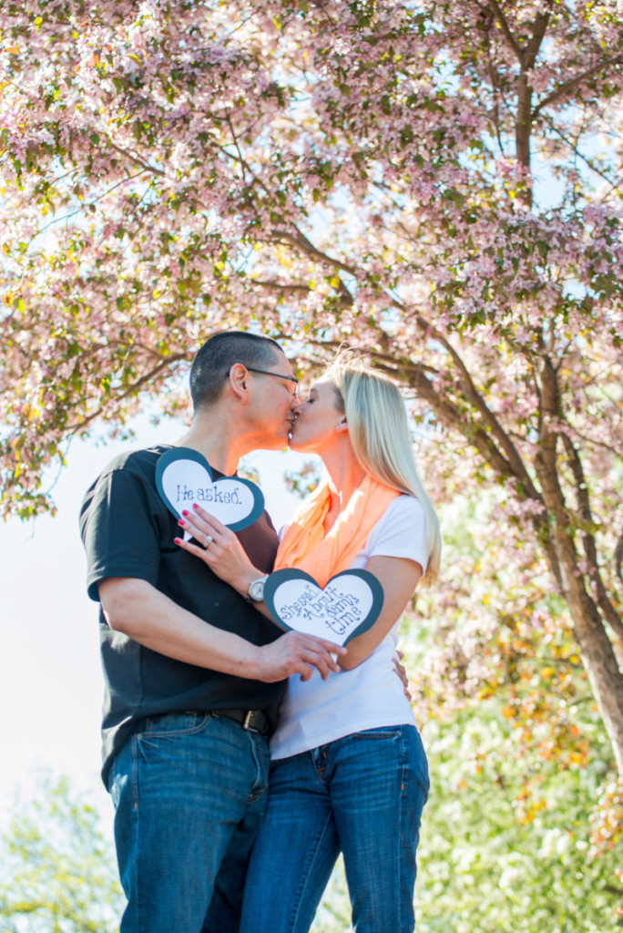 Michelle and Mike's spring engagement at Centennial Lakes in Edina, MN