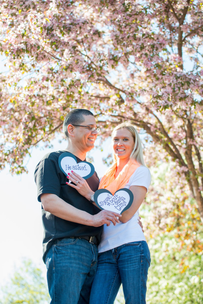 Michelle and Mike's spring engagement at Centennial Lakes in Edina, MN