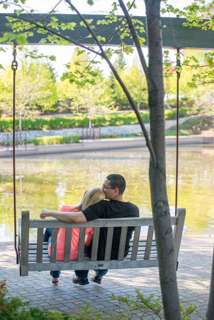 Michelle and Mike's spring engagement at Centennial Lakes in Edina, MN