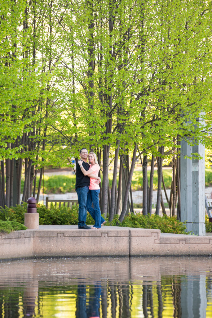 Michelle and Mike's spring engagement at Centennial Lakes in Edina, MN