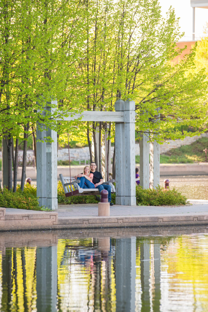 Michelle and Mike's spring engagement at Centennial Lakes in Edina, MN