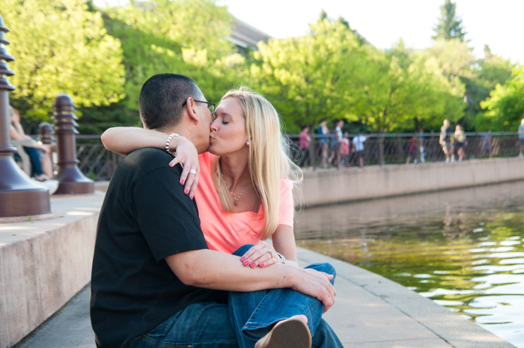 Michelle and Mike's spring engagement at Centennial Lakes in Edina, MN