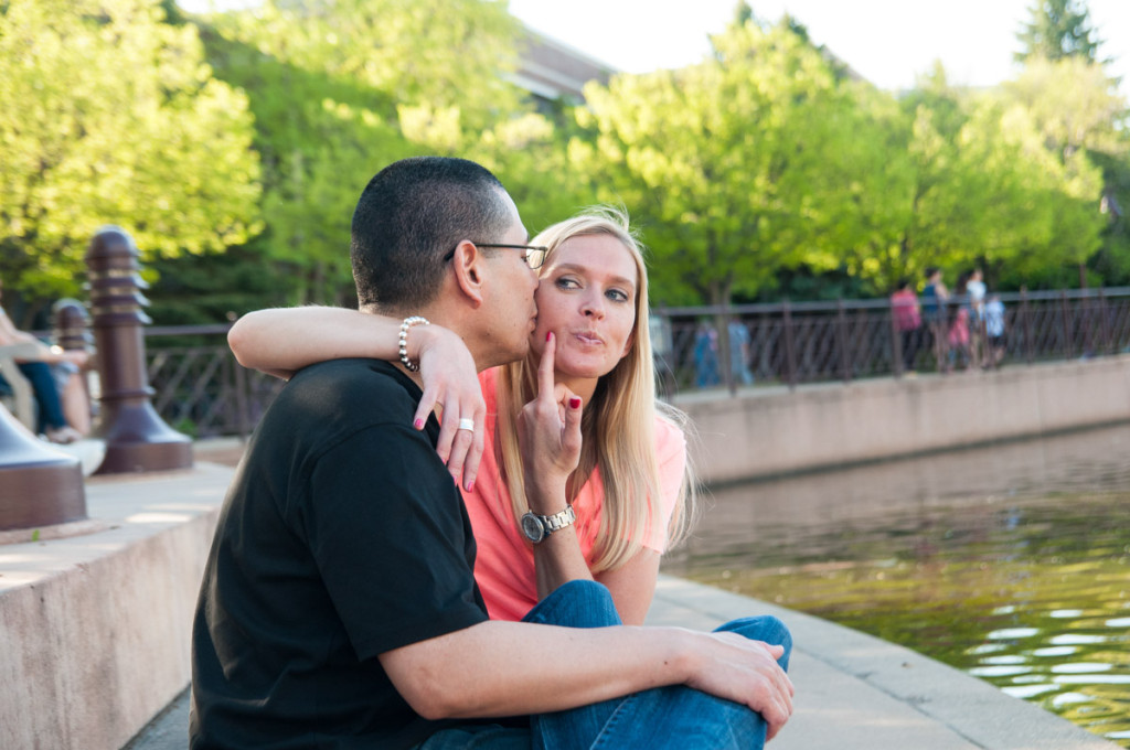 Michelle and Mike's spring engagement at Centennial Lakes in Edina, MN