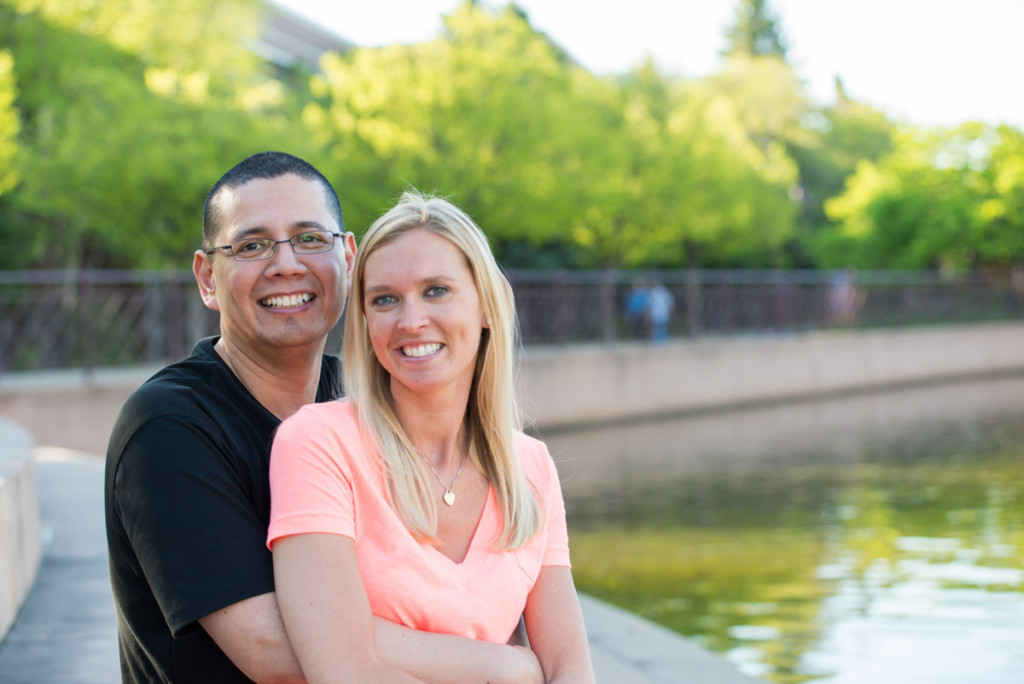Michelle and Mike's spring engagement at Centennial Lakes in Edina, MN