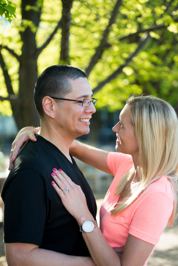 Michelle and Mike's spring engagement at Centennial Lakes in Edina, MN