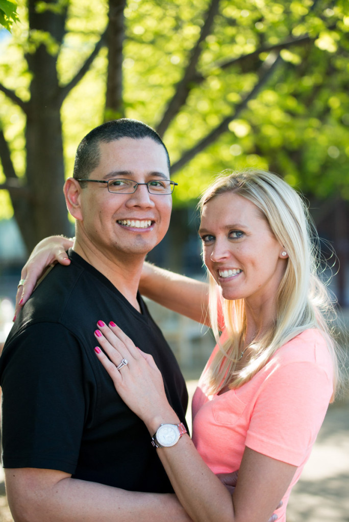 Michelle and Mike's spring engagement at Centennial Lakes in Edina, MN