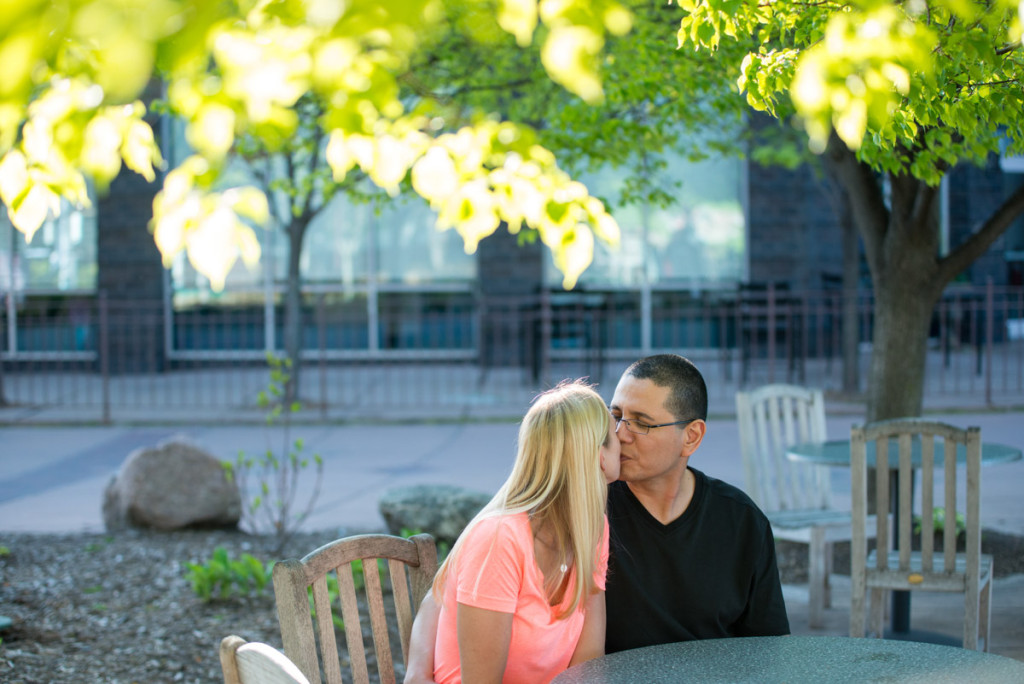 Michelle and Mike's spring engagement at Centennial Lakes in Edina, MN