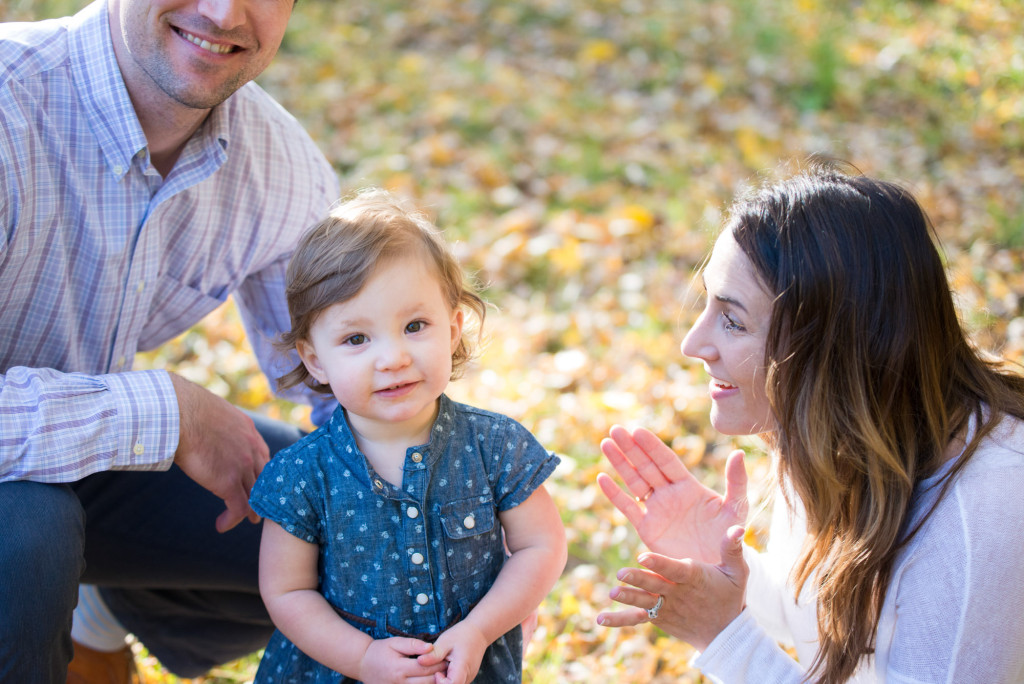 Julie, Jeff, and Zoe at Minnehaha Creek Park in Minneapolis, MN