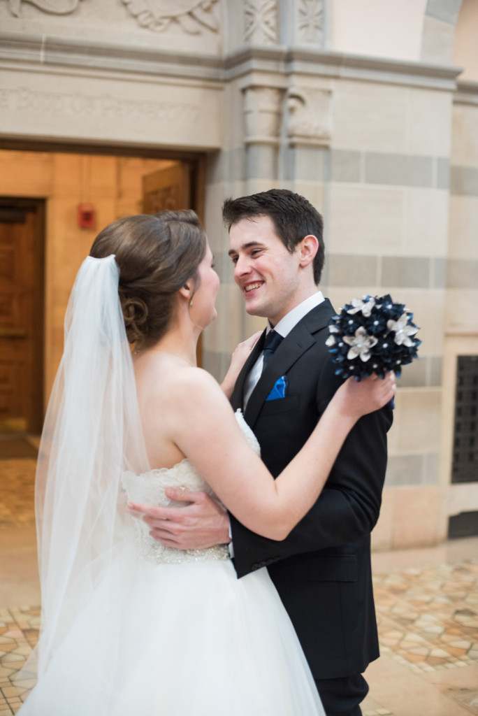 Christine and Ryan's winter wedding at St. Thomas More Church and Prestwick Golf Course