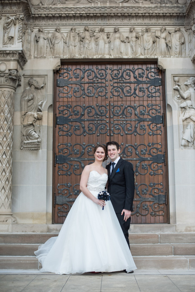 Christine and Ryan's winter wedding at St. Thomas More Church and Prestwick Golf Course