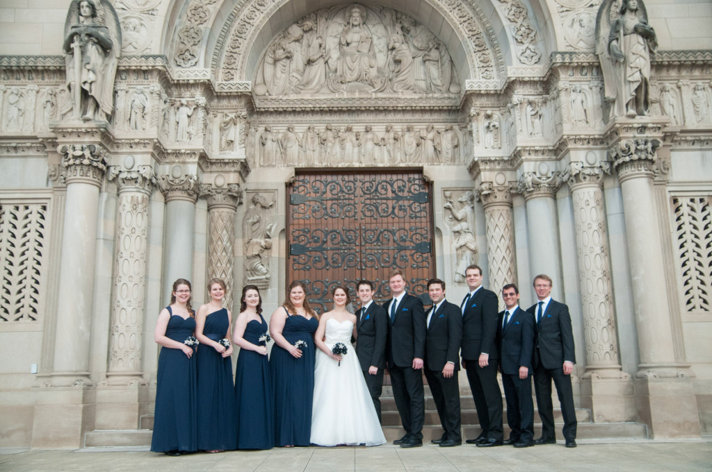 Christine and Ryan's winter wedding at St. Thomas More Church and Prestwick Golf Course