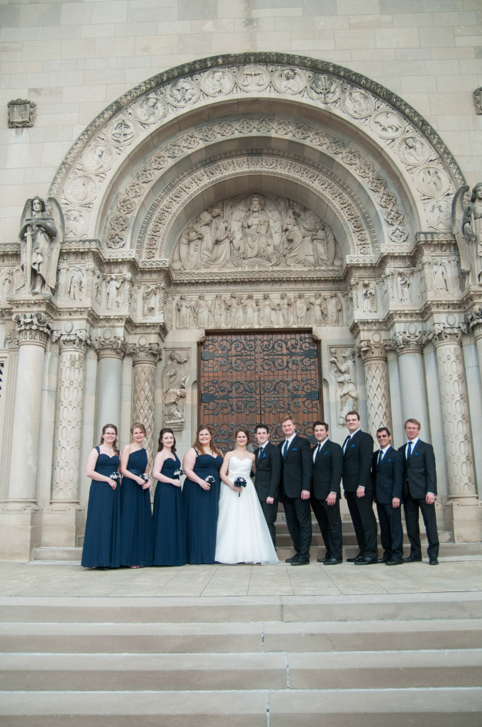 Christine and Ryan's winter wedding at St. Thomas More Church and Prestwick Golf Course