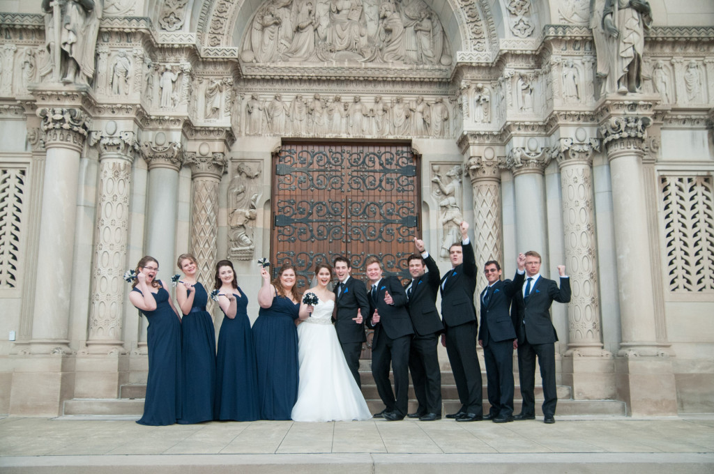 Christine and Ryan's winter wedding at St. Thomas More Church and Prestwick Golf Course