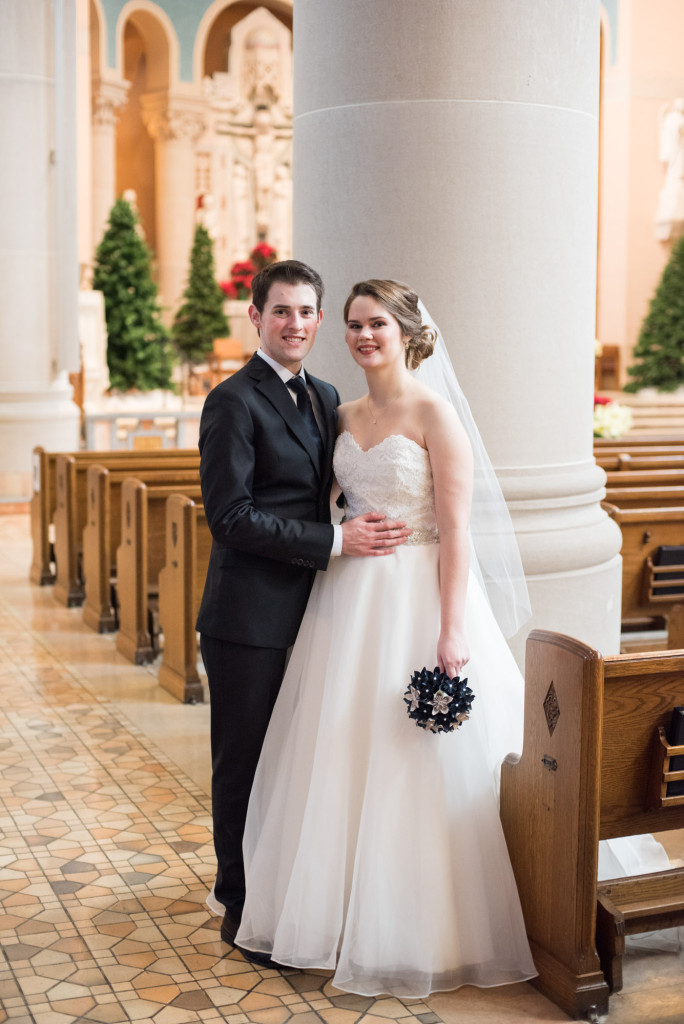 Christine and Ryan's winter wedding at St. Thomas More Church and Prestwick Golf Course