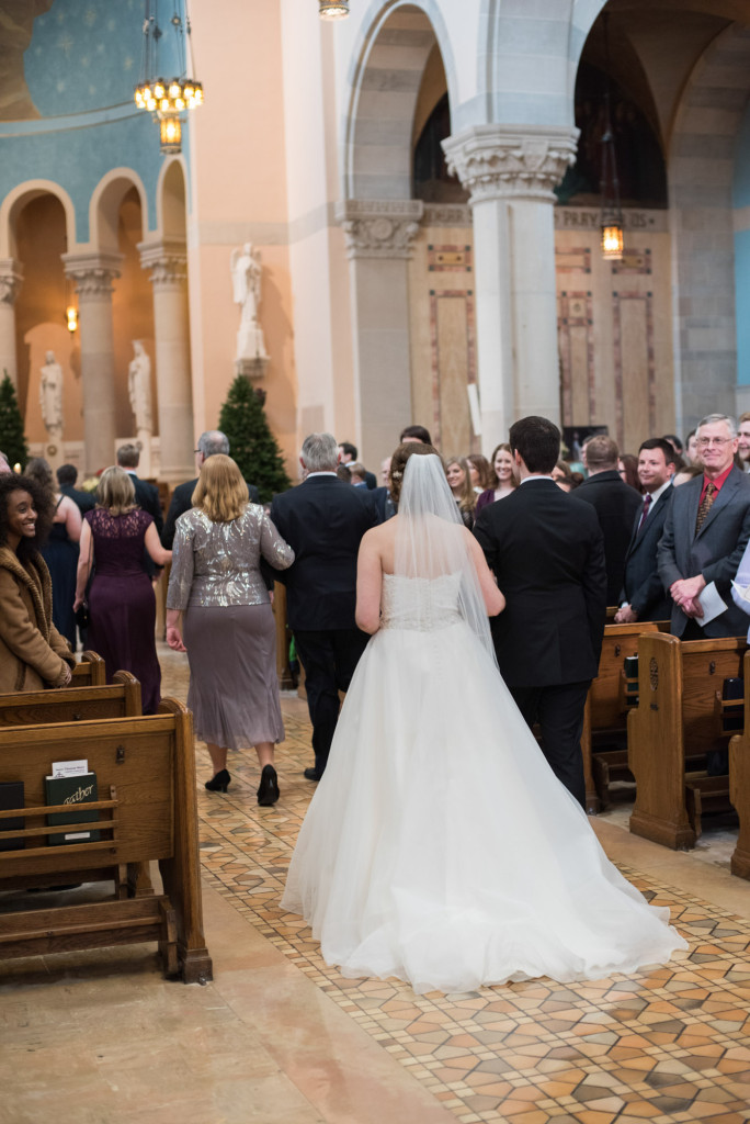 Christine and Ryan's winter wedding at St. Thomas More Church and Prestwick Golf Course