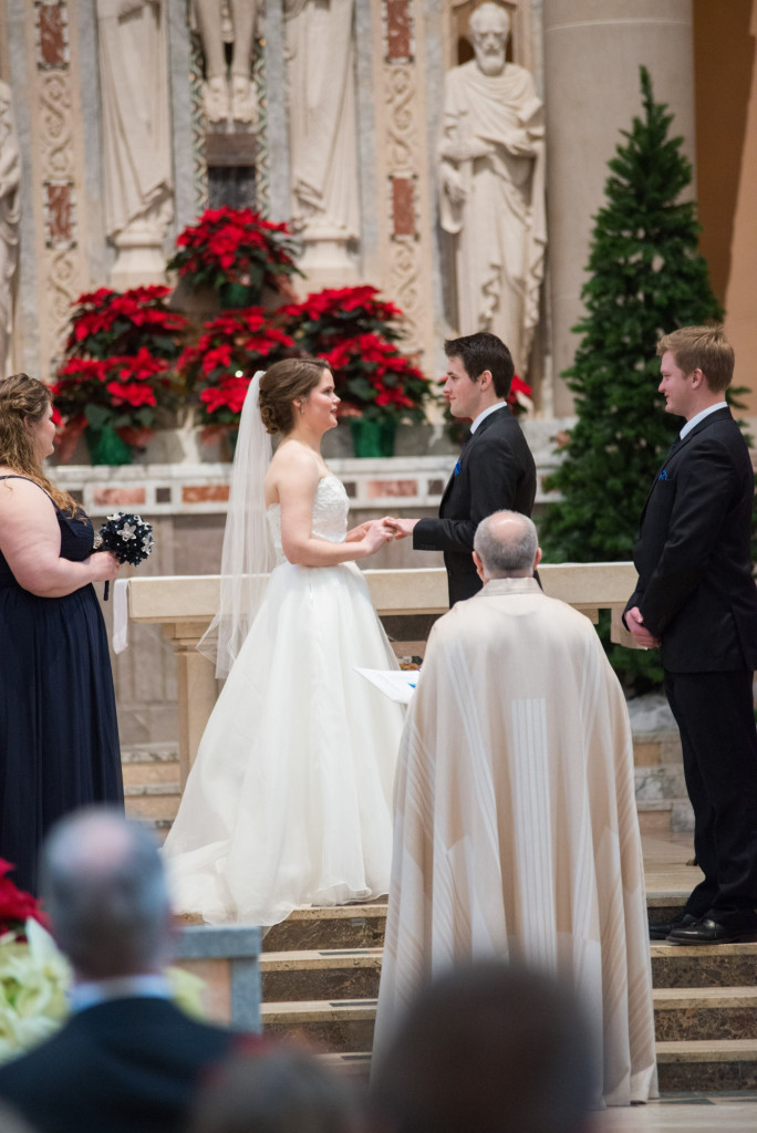 Christine and Ryan's winter wedding at St. Thomas More Church and Prestwick Golf Course