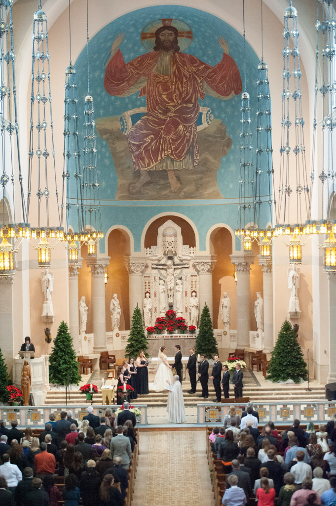 Christine and Ryan's winter wedding at St. Thomas More Church and Prestwick Golf Course