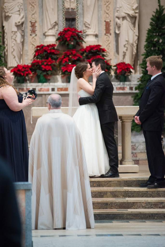 Christine and Ryan's winter wedding at St. Thomas More Church and Prestwick Golf Course