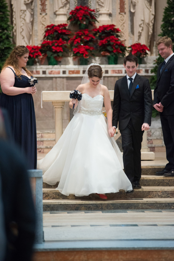 Christine and Ryan's winter wedding at St. Thomas More Church and Prestwick Golf Course