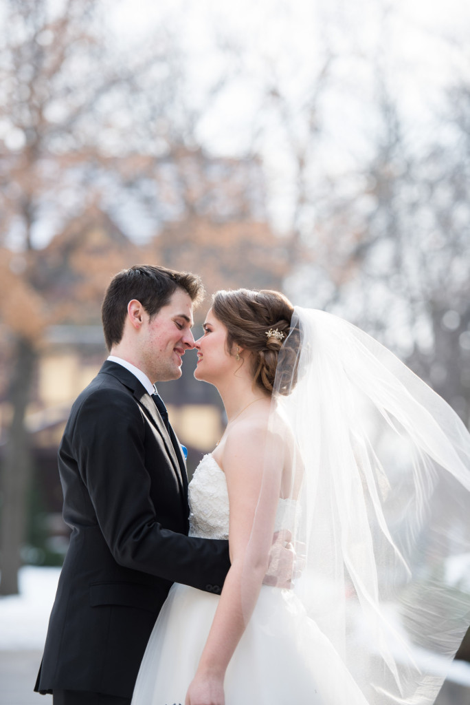Christine and Ryan's winter wedding at St. Thomas More Church and Prestwick Golf Course