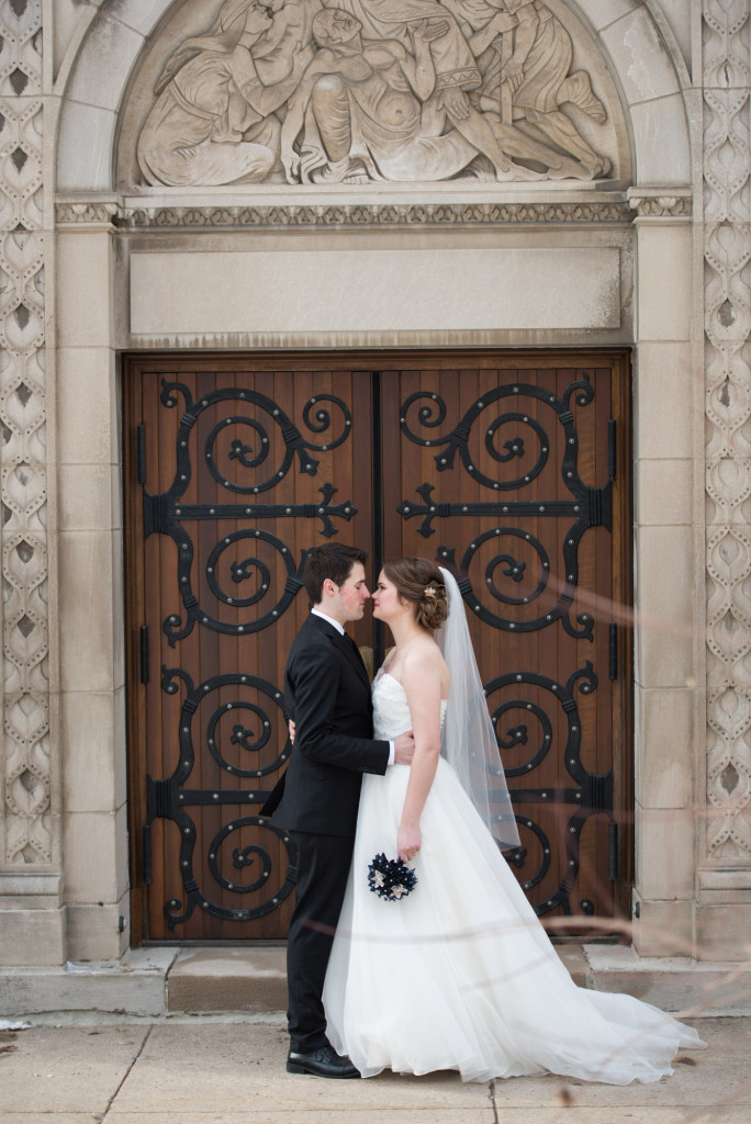Christine and Ryan's winter wedding at St. Thomas More Church and Prestwick Golf Course