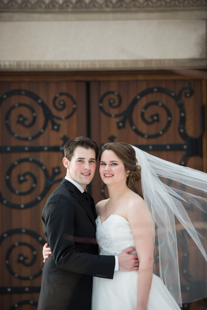 Christine and Ryan's winter wedding at St. Thomas More Church and Prestwick Golf Course