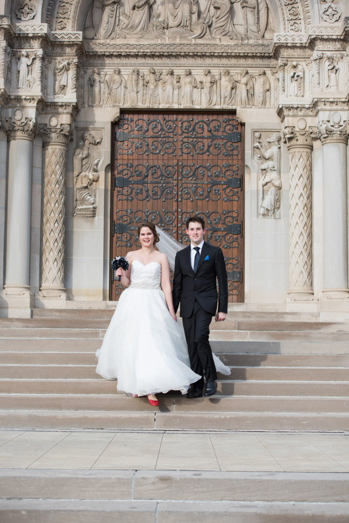 Christine and Ryan's winter wedding at St. Thomas More Church and Prestwick Golf Course