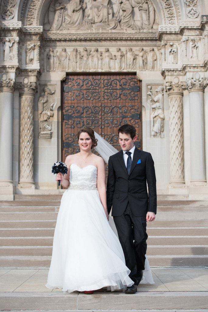 Christine and Ryan's winter wedding at St. Thomas More Church and Prestwick Golf Course