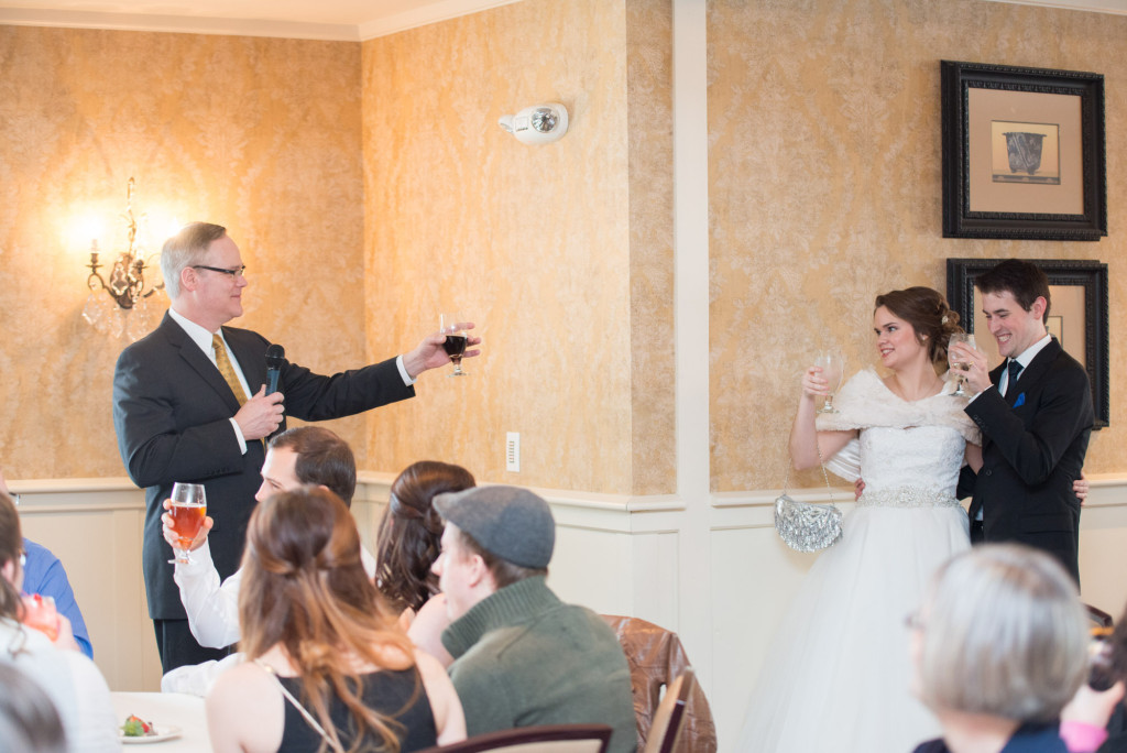 Christine and Ryan's winter wedding at St. Thomas More Church and Prestwick Golf Course