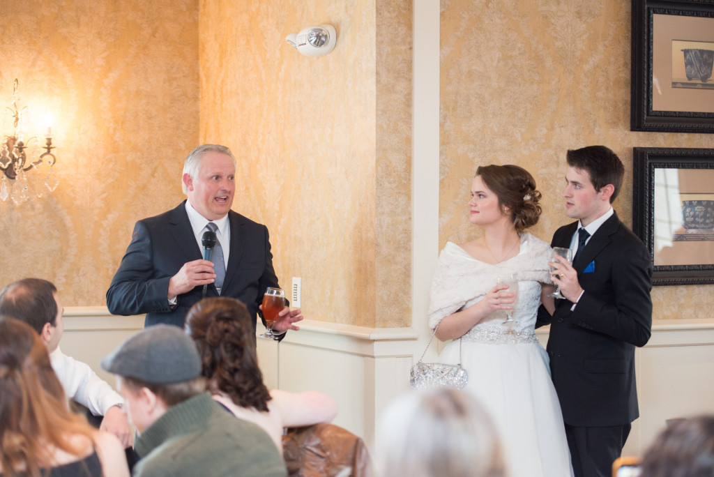Christine and Ryan's winter wedding at St. Thomas More Church and Prestwick Golf Course