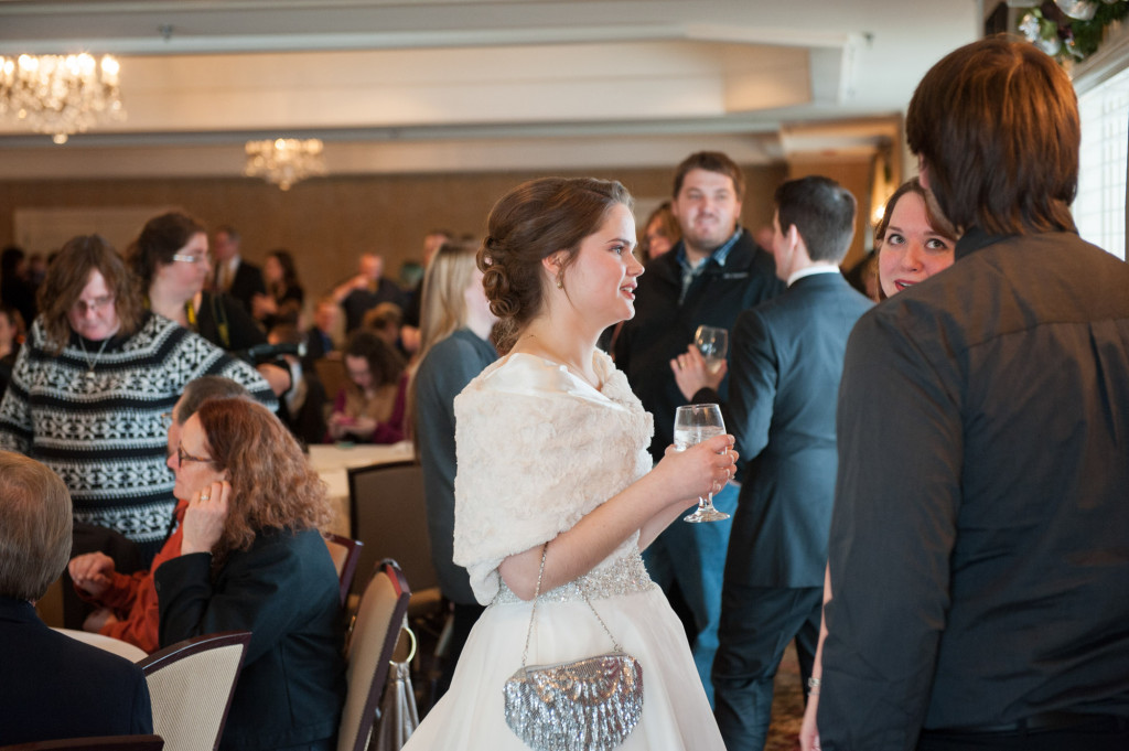 Christine and Ryan's winter wedding at St. Thomas More Church and Prestwick Golf Course