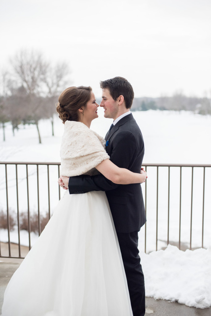 Christine and Ryan's winter wedding at St. Thomas More Church and Prestwick Golf Course