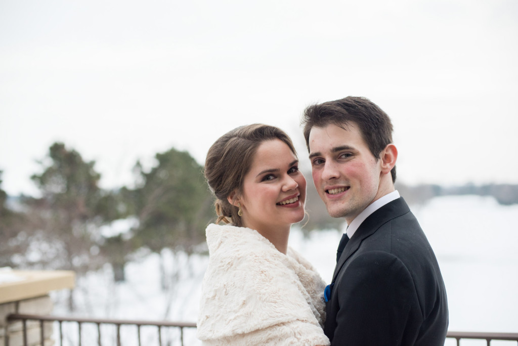 Christine and Ryan's winter wedding at St. Thomas More Church and Prestwick Golf Course