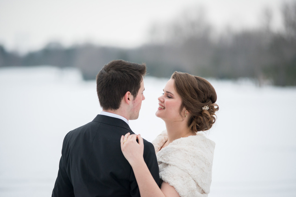 Christine and Ryan's winter wedding at St. Thomas More Church and Prestwick Golf Course