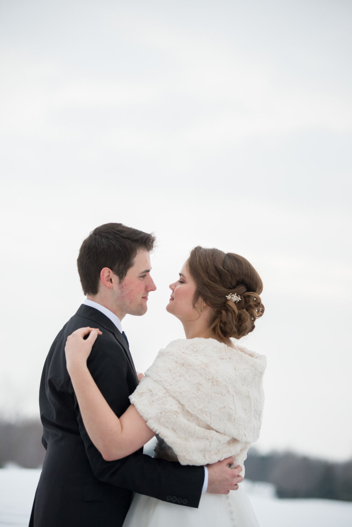 Christine and Ryan's winter wedding at St. Thomas More Church and Prestwick Golf Course