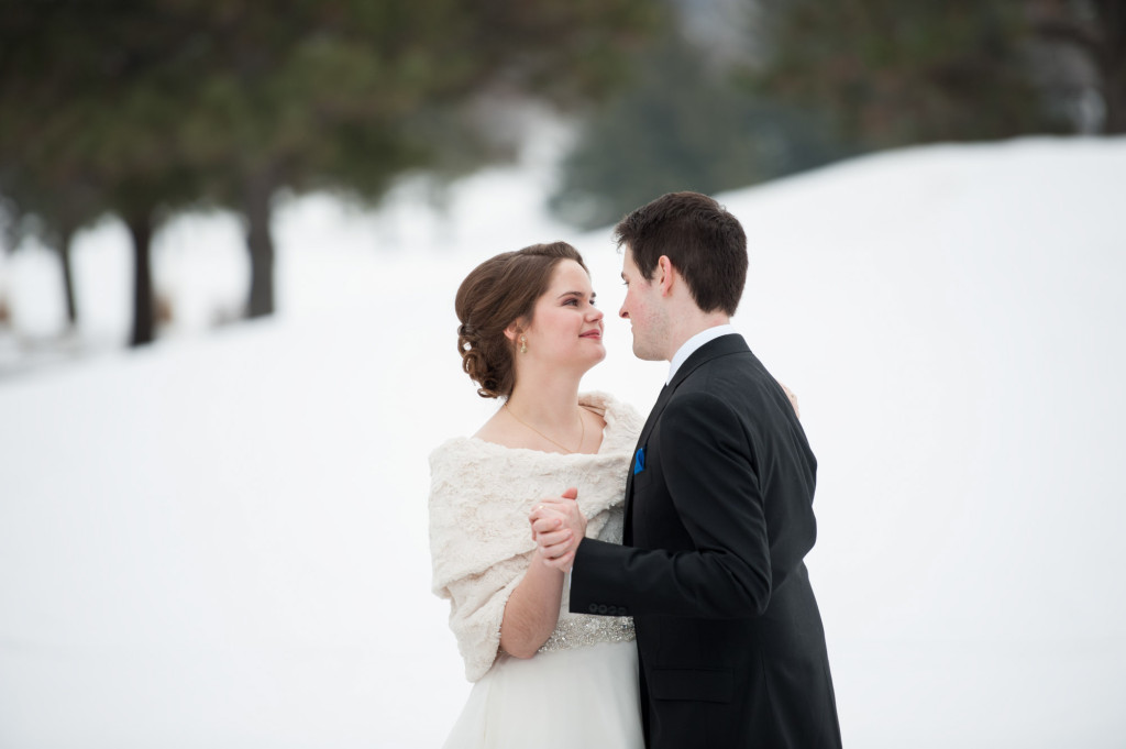 Christine and Ryan's winter wedding at St. Thomas More Church and Prestwick Golf Course