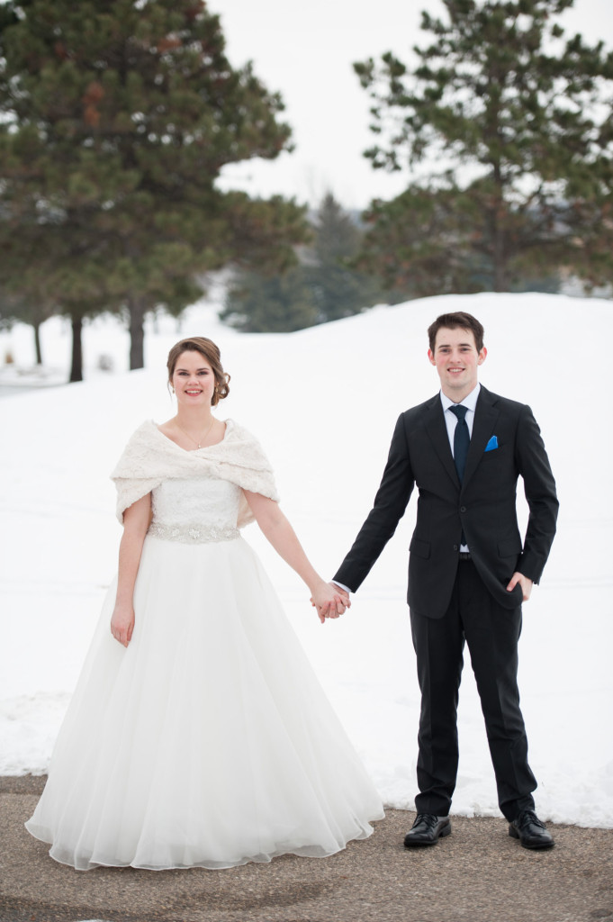 Christine and Ryan's winter wedding at St. Thomas More Church and Prestwick Golf Course