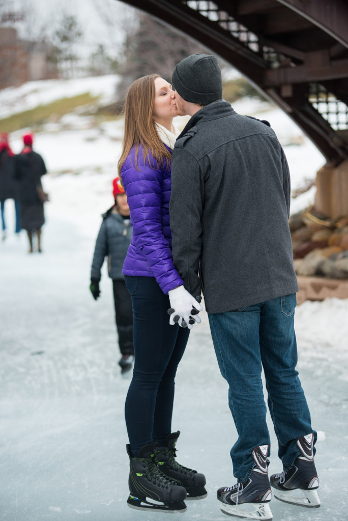 Michelle and Cody's winter engagement session at Centennial Lakes Park in Edina, MN