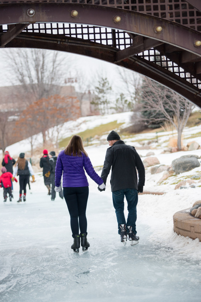 Michelle and Cody's winter engagement session at Centennial Lakes Park in Edina, MN