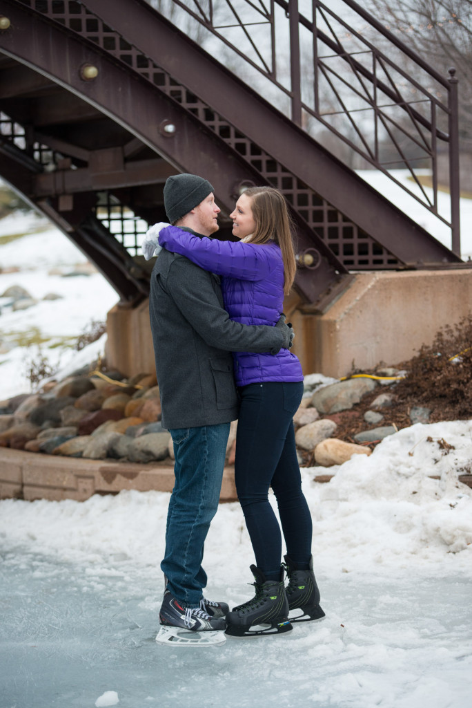 Michelle and Cody's winter engagement session at Centennial Lakes Park in Edina, MN