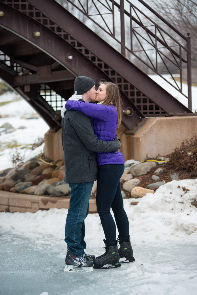 Michelle and Cody's winter engagement session at Centennial Lakes Park in Edina, MN