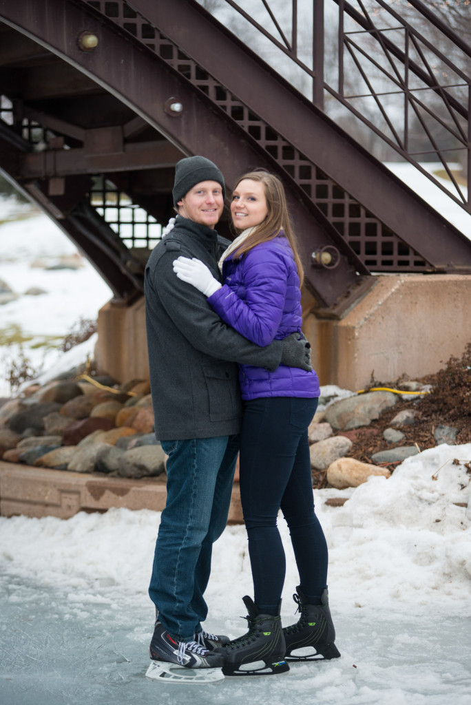 Michelle and Cody's winter engagement session at Centennial Lakes Park in Edina, MN