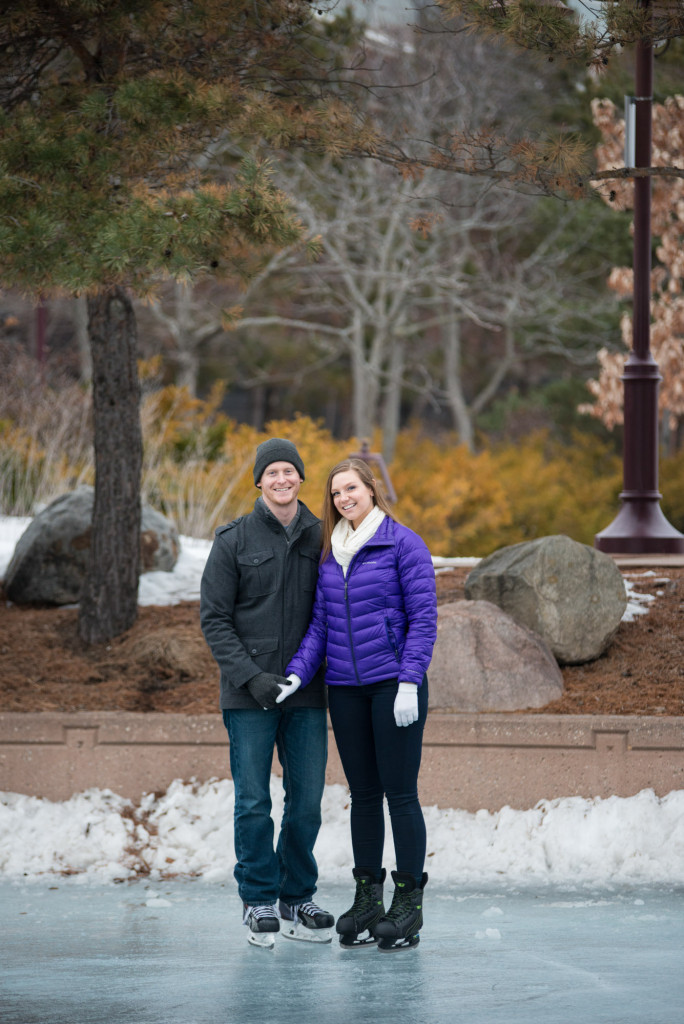 Michelle and Cody's winter engagement session at Centennial Lakes Park in Edina, MN