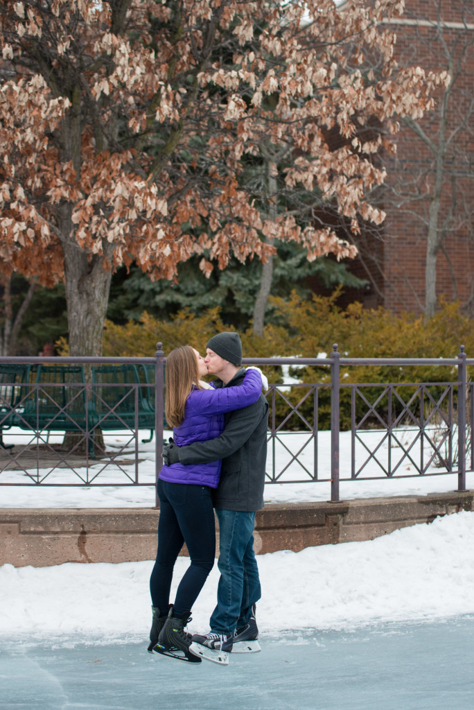Michelle and Cody's winter engagement session at Centennial Lakes Park in Edina, MN