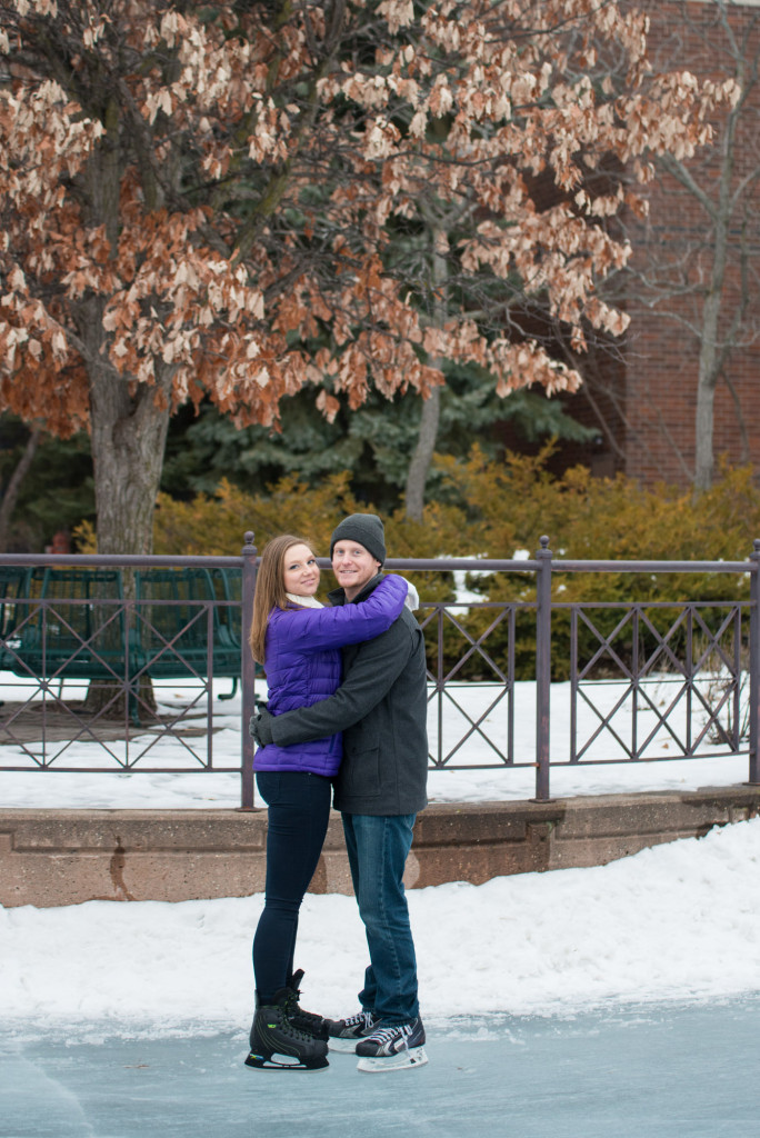 Michelle and Cody's winter engagement session at Centennial Lakes Park in Edina, MN