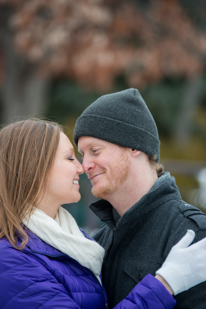 Michelle and Cody's winter engagement session at Centennial Lakes Park in Edina, MN