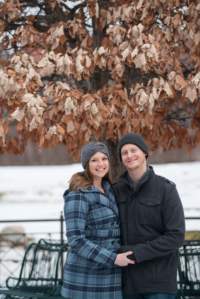 Michelle and Cody's winter engagement session at Centennial Lakes Park in Edina, MN