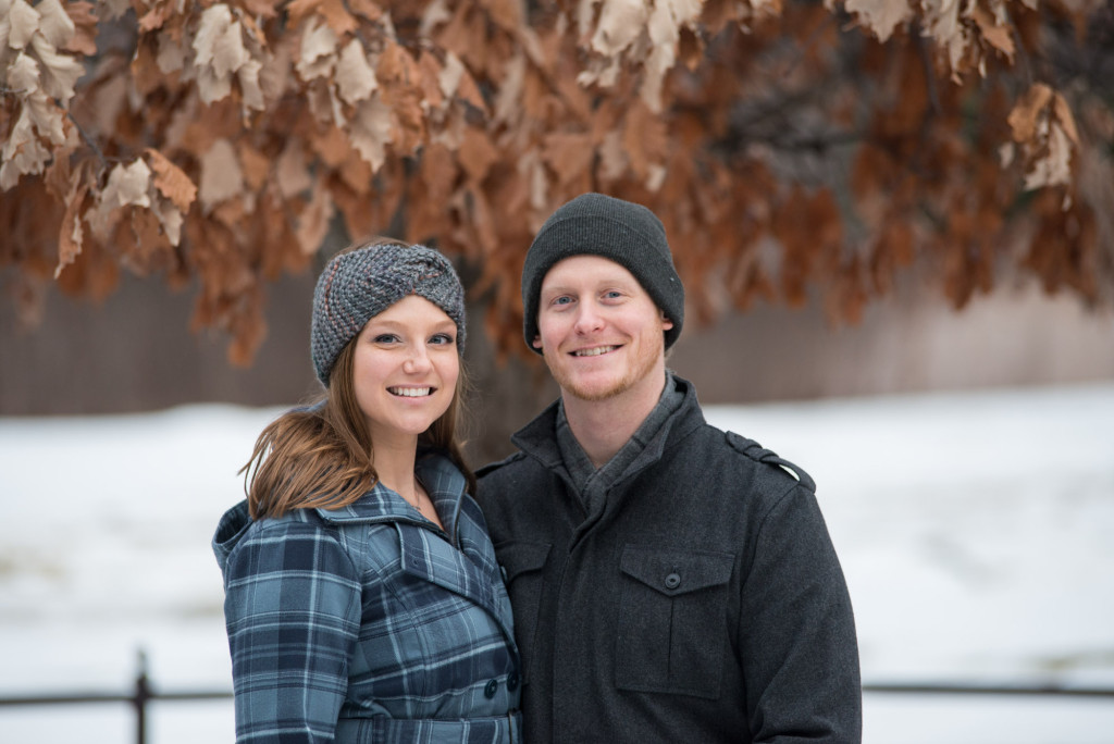 Michelle and Cody's winter engagement session at Centennial Lakes Park in Edina, MN